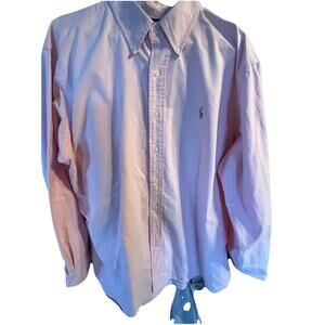 Ralph Lauren Shirt Mens 2XL Pink Oxford Classic Formal Business Casual Preppy